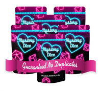 Sweetheart Mystery Dice 6 Pack – Love Themed Dice, Pins, and Stickers! No Duplicates!