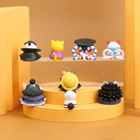 8 Pcs Set One Piece Wano Figure, Kaido Jimbe Oden Kawaii Figurine, Anime 1.5 in - CloudAnimeStudio