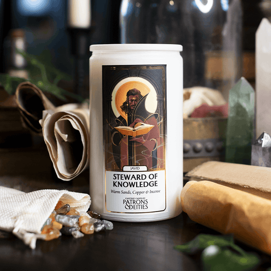 Cantrip Candles - Javid, Steward of Knowledge 16 oz. CLOUDANIMESTUDIO