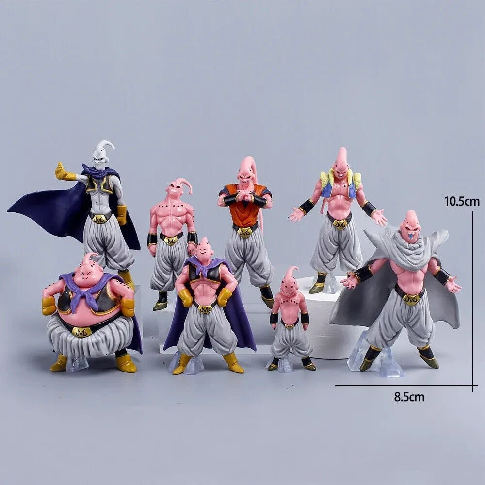 8pcs Majin Buu Dragon Ball Z Figure Set, Super Evil Kid Innocent Fat Dragon Ball Super Figurines - CloudAnimeStudio