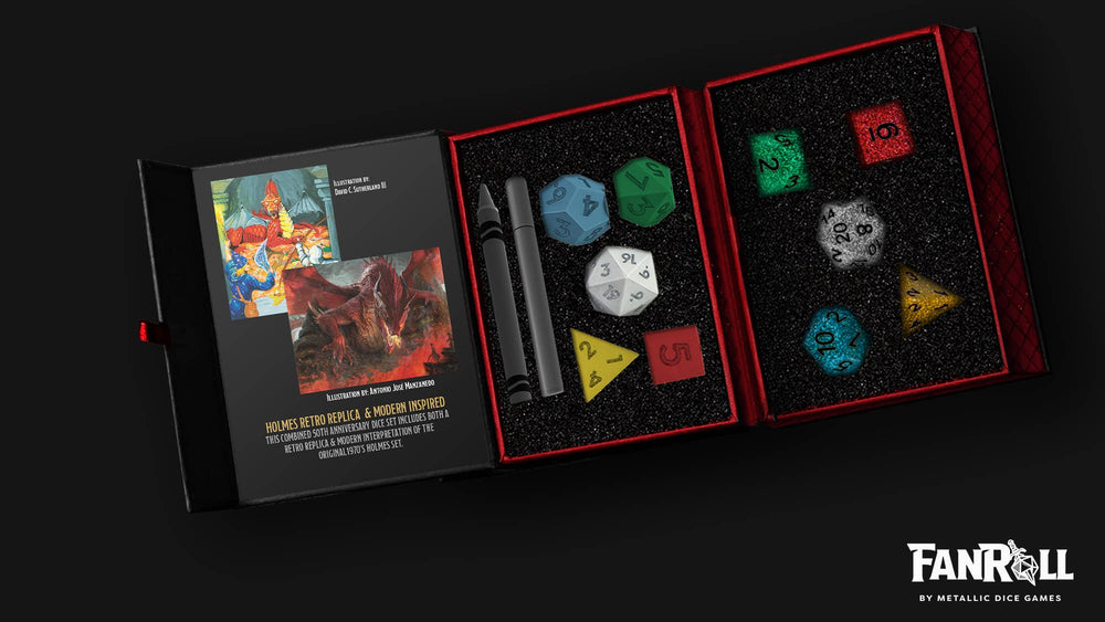 D&D 50th Anniversary Then/Now Dice Set CLOUDANIMESTUDIO
