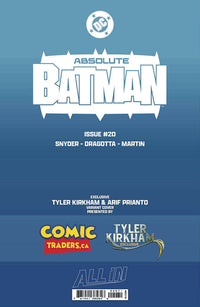 ABSOLUTE BATMAN #20 TYLER KIRKHAM EXCLUSIVE VAR (05/13/2026) CLOUDANIMESTUDIO