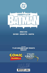 ABSOLUTE BATMAN #20 TYLER KIRKHAM EXCLUSIVE VIRGIN VAR (05/13/2026)