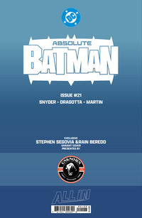 ABSOLUTE BATMAN #21 STEPHEN SEGOVIA EXCLUSIVE VIRGIN VAR (06/17/2026)