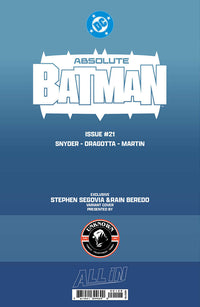 [FOIL] ABSOLUTE BATMAN #21 STEPHEN SEGOVIA EXCLUSIVE VIRGIN VAR (06/17/2026) CLOUDANIMESTUDIO