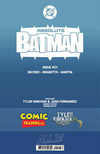 ABSOLUTE BATMAN #21 TYLER KIRKHAM EXCLUSIVE BATTLE DAMAGED TWO-FACE VIRGIN VAR (06/17/2026)