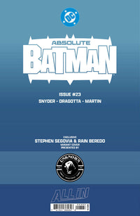 [FOIL] ABSOLUTE BATMAN #23 STEPHEN SEGOVIA EXCLUSIVE VIRGIN VAR (08/12/2026) CLOUDANIMESTUDIO