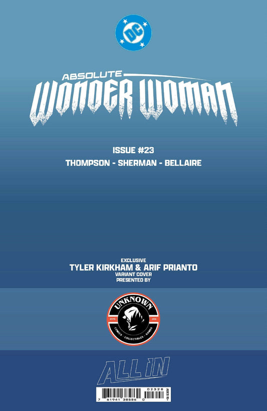 ABSOLUTE WONDER WOMAN #23 TYLER KIRKHAM BATTLE DAMAGED EXCLUSIVE VAR (08/26/2026) CLOUDANIMESTUDIO