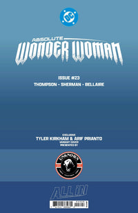 ABSOLUTE WONDER WOMAN #23 TYLER KIRKHAM BATTLE DAMAGED EXCLUSIVE VIRGIN VAR (08/26/2026) CLOUDANIMESTUDIO