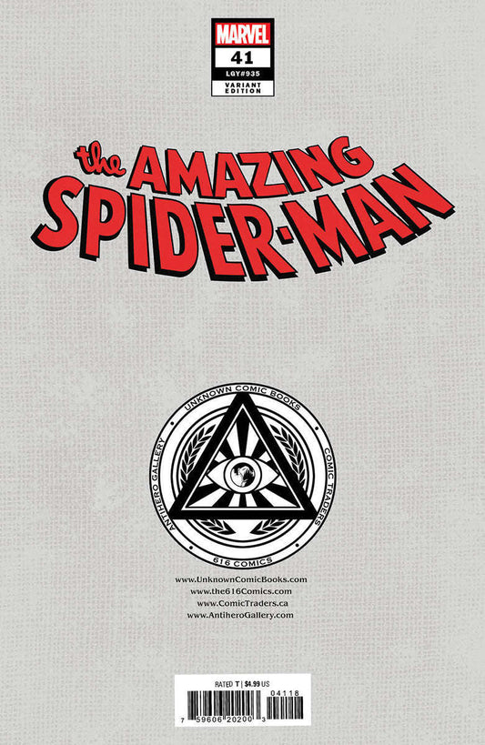 Amazing Spider-Man #41 [Gw] Unknown Comics Miguel Mercado Exclusive Virgin Var (01/03/2024) CLOUDANIMESTUDIO
