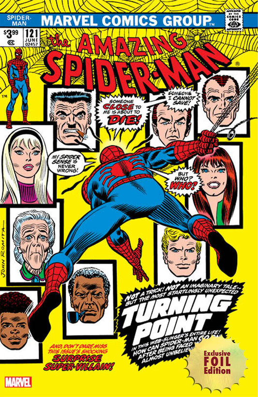 [Foil] Amazing Spider-Man #121 Facsimile Edition Unknown Comics John Romita Exclusive Var (06/14/2023) CLOUDANIMESTUDIO