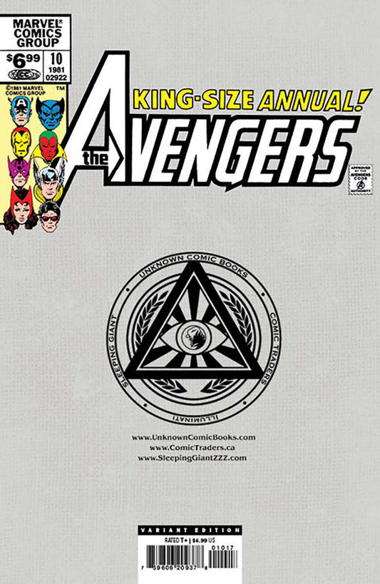 Avengers Annual #10 Unknown Comics Nathan Szerdy Exclusive Virgin Var Facsimile Edition (05/29/2024) CLOUDANIMESTUDIO