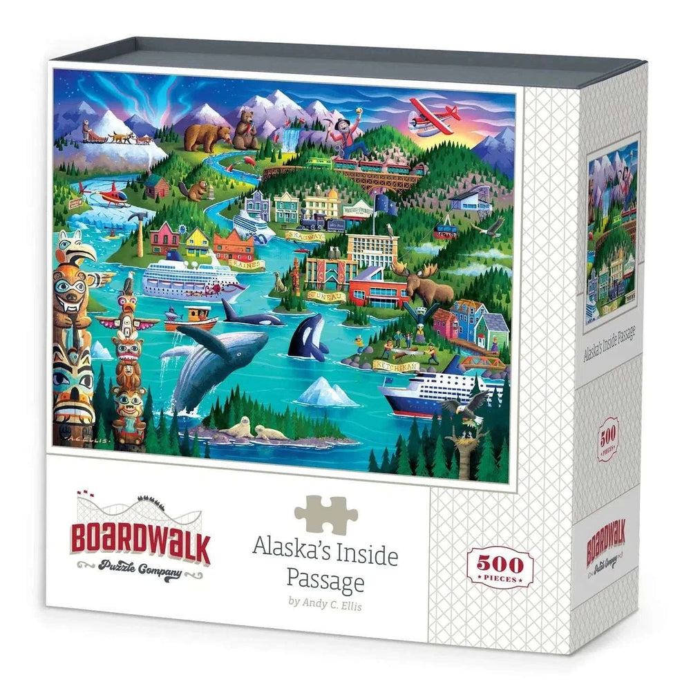 Alaska's Inside Passage 500 Piece Jigsaw Puzzle Boardwalk CLOUDANIMESTUDIO