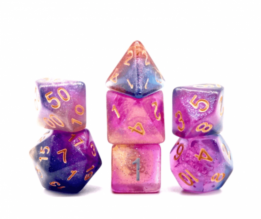 Andromeda’s Nebula RPG Dice Set CLOUDANIMESTUDIO