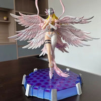 Angewomon and Angemon LED Action Figurines, Standing Position Anime Digimon Adventure Figures PVC Statue 28cm - CloudAnimeStudio