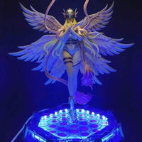 Angewomon and Angemon LED Action Figurines, Standing Position Anime Digimon Adventure Figures PVC Statue 28cm - CloudAnimeStudio