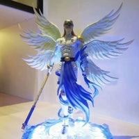 Angewomon and Angemon LED Action Figurines, Standing Position Anime Digimon Adventure Figures PVC Statue 28cm - CloudAnimeStudio