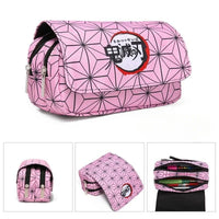 Anime Demon Slayer Pencil Case: Student Bilayer Storage Bag, Cartoon Pen Box, Cosplay Props Accessories - CloudAnimeStudio