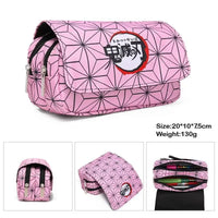 Anime Demon Slayer Pencil Case: Student Bilayer Storage Bag, Cartoon Pen Box, Cosplay Props Accessories - CloudAnimeStudio