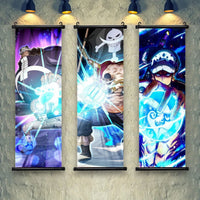 Anime ONE PIECE Poster Scrolls Wall Art, Sanji Roronoa Zoro Luffy Nami Canvas Prints Kids Room Decoration Hanging Scrolls - CloudAnimeStudio