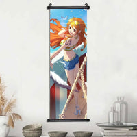 Anime ONE PIECE Poster Scrolls Wall Art, Sanji Roronoa Zoro Luffy Nami Canvas Prints Kids Room Decoration Hanging Scrolls - CloudAnimeStudio