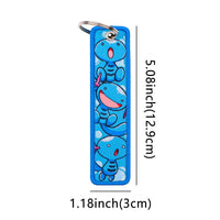 Anime Pokemon Key Chain Embroidery Key Fobs Cartoon Keychains for Car Key Ring Accessories - CLOUDANIMESTUDIO