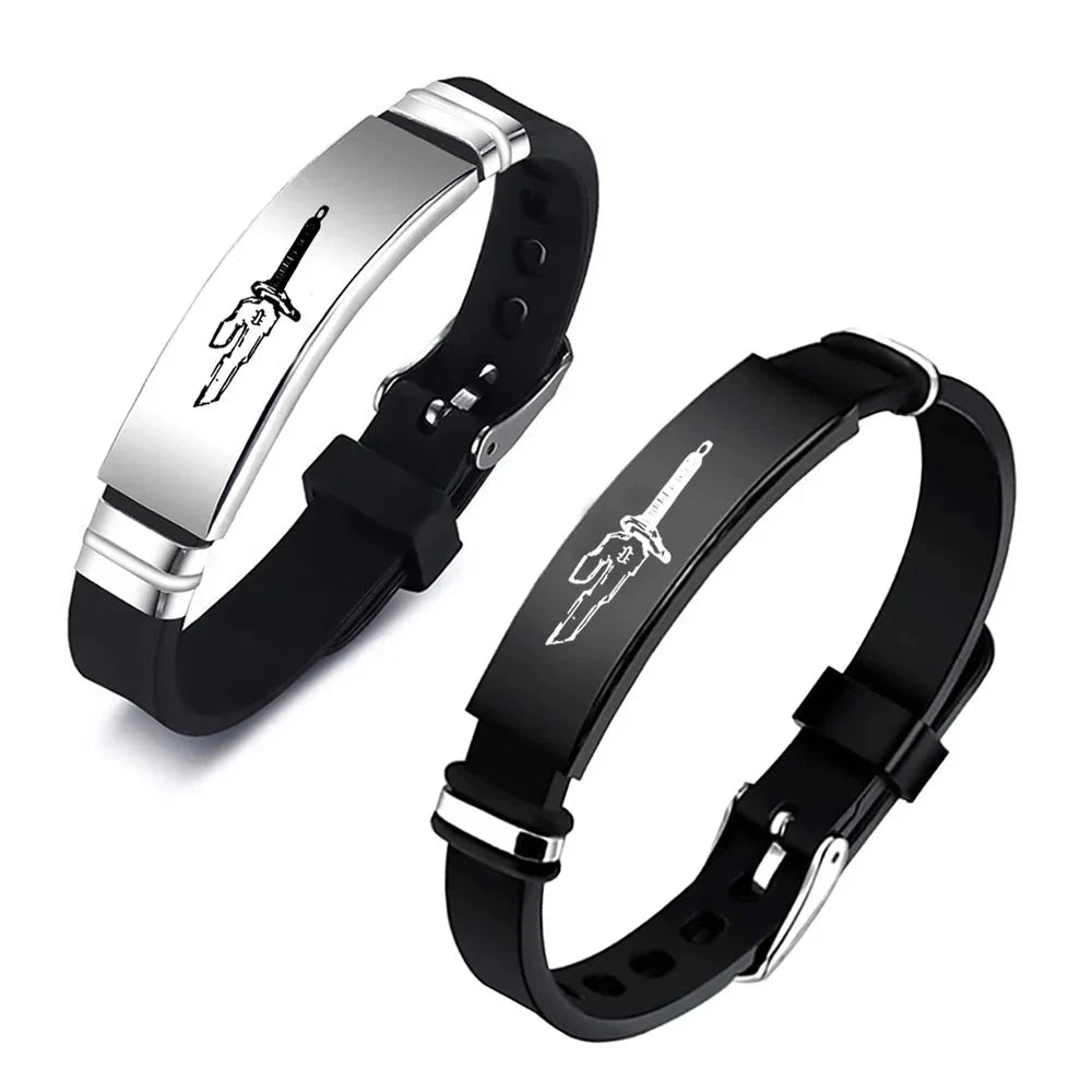 Anime Stainless Steel Bracelet Jujutsu Kaisen Fushiguro Toji Inverted Spear of Heaven Cosplay - CLOUDANIMESTUDIO