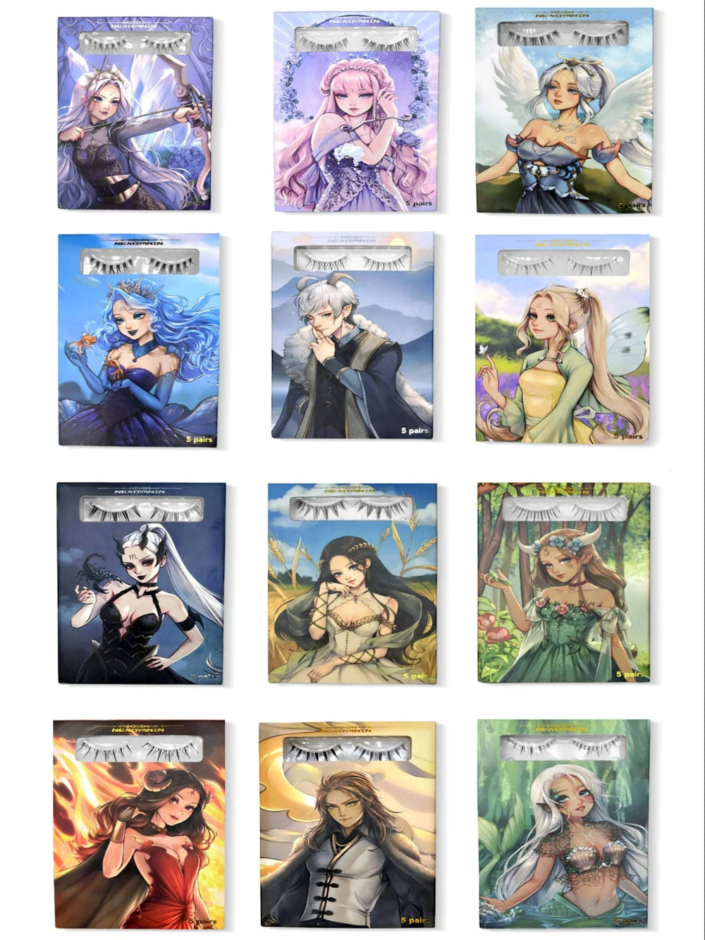 12 Zodiac Manhua/Anime Lashes bundle CLOUDANIMESTUDIO