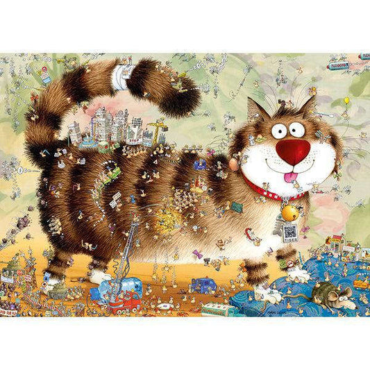 At the Cat Look Closely Seek & Find 1000 Piece Jigsaw Puzzle Heye CLOUDANIMESTUDIO
