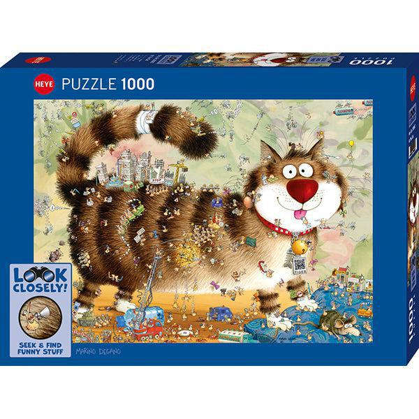 At the Cat Look Closely Seek & Find 1000 Piece Jigsaw Puzzle Heye CLOUDANIMESTUDIO