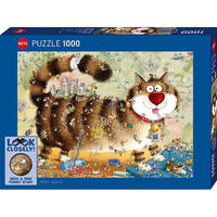 At the Cat Look Closely Seek & Find 1000 Piece Jigsaw Puzzle Heye CLOUDANIMESTUDIO
