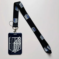 Attack On Titan Card Holder Lanyards Keys Neck Strap Card Badge Keychains For Anime Otaku Fans Gifts - CLOUDANIMESTUDIO
