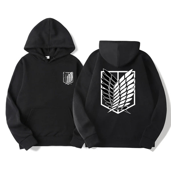 Attack on Titan Men's Hoodie, Anime Scout Regiment Military Division Hoodies Streetwear Pullover Hoodies Sweatshirt Clothes - CloudAnimeStudio