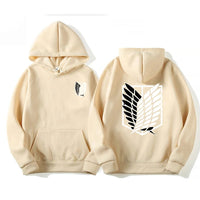 Attack on Titan Men's Hoodie, Anime Scout Regiment Military Division Hoodies Streetwear Pullover Hoodies Sweatshirt Clothes - CloudAnimeStudio