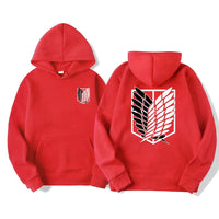 Attack on Titan Men's Hoodie, Anime Scout Regiment Military Division Hoodies Streetwear Pullover Hoodies Sweatshirt Clothes - CloudAnimeStudio