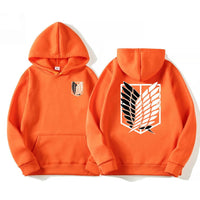 Attack on Titan Men's Hoodie, Anime Scout Regiment Military Division Hoodies Streetwear Pullover Hoodies Sweatshirt Clothes - CloudAnimeStudio