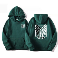 Attack on Titan Men's Hoodie, Anime Scout Regiment Military Division Hoodies Streetwear Pullover Hoodies Sweatshirt Clothes - CloudAnimeStudio