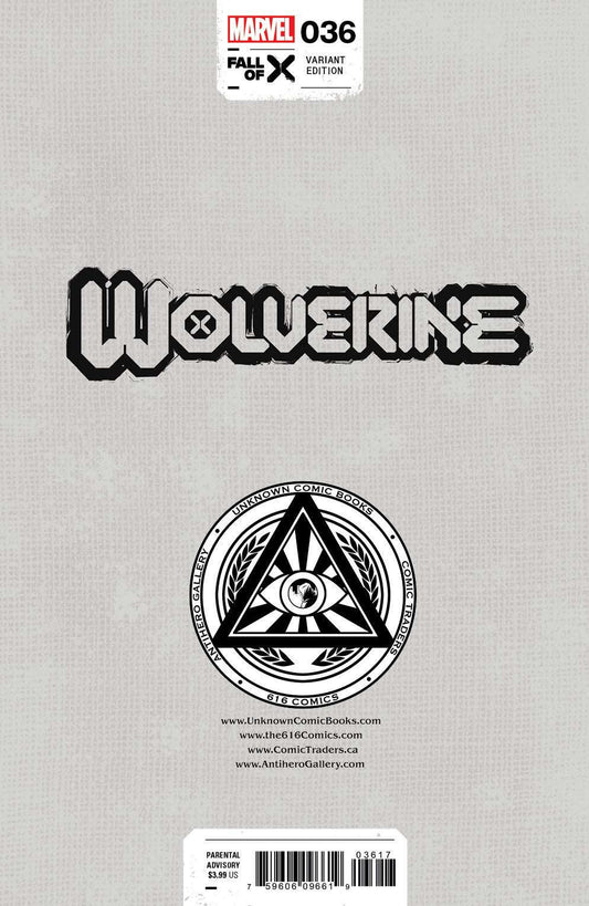 Wolverine #36 [Fall] Unknown Comics Miguel Mercado Exclusive Virgin Var (08/09/2023) (08/30/2023) CLOUDANIMESTUDIO
