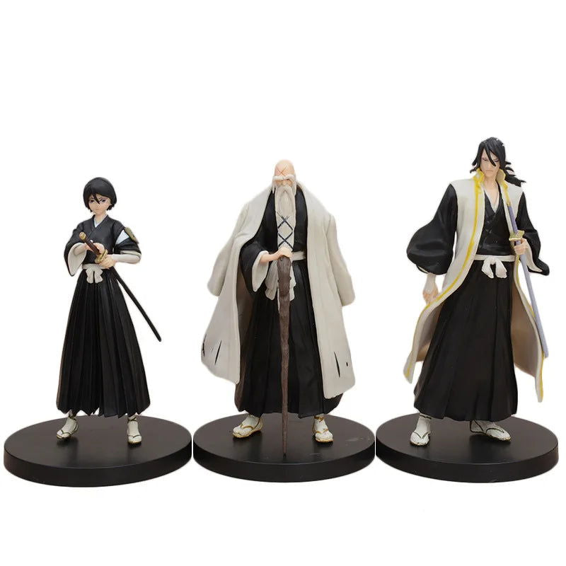 BLEACH Kuchiki Rukia Byakuya Yamamoto Genryuusai Shigekuni PVC Action Figure, Anime Figurines Standing Position Statues 16 CM - CloudAnimeStudio