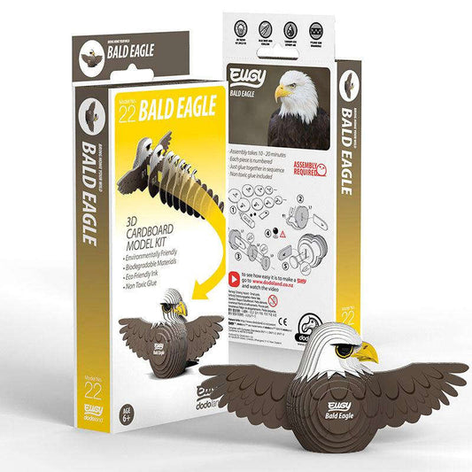 Bald Eagle 3D Cardboard Model Kit Eugy CLOUDANIMESTUDIO