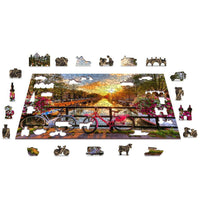 Bikes in Amsterdam 300 Piece Wood Jigsaw Puzzle Wooden City CLOUDANIMESTUDIO