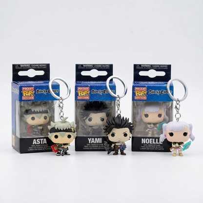 Box Keychain Black Clover Asta Noelle Yami Action Figure Keychain Collectible Model Toy