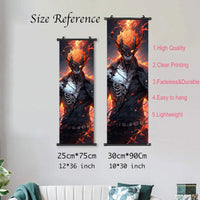 Bleach Anime Scroll Wall Art Poster, Decorative Print Ichigo Kurosaki, Hitsugaya Toshiro, and Grimmjow Jaegerjaquez Canvas Home Decor - CloudAnimeStudio