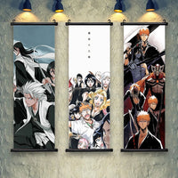 Bleach Scroll Wall Art, Hanging Prints Wall Artwork Kurosaki Ichigo Scrolls Canvas Japanese Anime Posters Home Decor for Living Room - CloudAnimeStudio