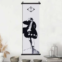 Bleach Scroll Wall Art, Hanging Prints Wall Artwork Kurosaki Ichigo Scrolls Canvas Japanese Anime Posters Home Decor for Living Room - CloudAnimeStudio