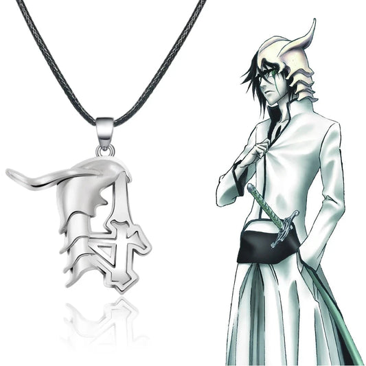 Bleach Ulquiorra Cifer Mask Anime Necklace Fashion Broken Masks Pendant Metal Choker Necklace - CLOUDANIMESTUDIO