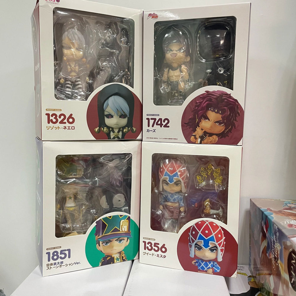 CUTE JOJO's Bizarre Adventure Anime Figures, Kawaii Chibi Guido Mista, Risotto Nero, Kars, Kujo Jotaro Action Figure PVC Toys Doll 10 cm - CloudAnimeStudio
