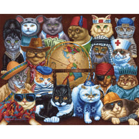 Cats Around the World 210 Piece Jigsaw Puzzle Dowdle CLOUDANIMESTUDIO