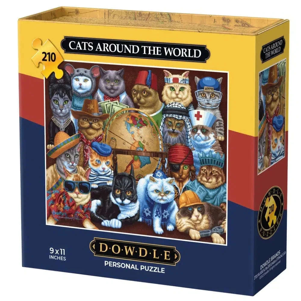 Cats Around the World 210 Piece Jigsaw Puzzle Dowdle CLOUDANIMESTUDIO