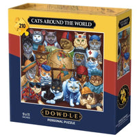 Cats Around the World 210 Piece Jigsaw Puzzle Dowdle CLOUDANIMESTUDIO